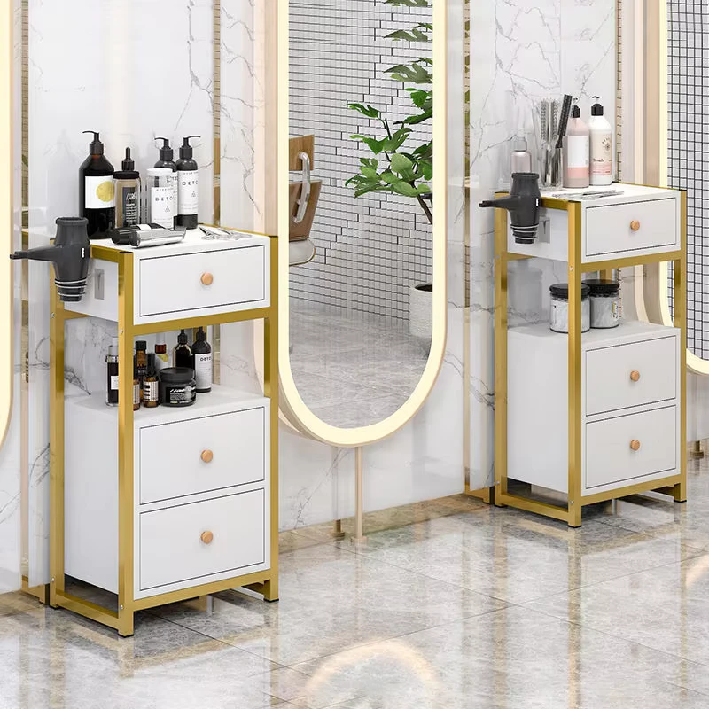 Modern Barber Shop Beauty Salon Mobile 3 Drawer Styling Cart Trolley