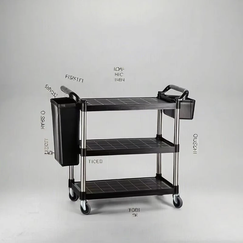 Modern Commercial Stainless Steel Hand Push Tray Collection Cart Clearing Trolley Bins Hotel Restaurant Use Cttc1 Brand Made