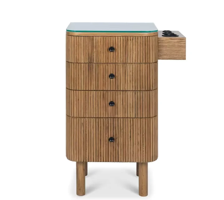 Modern Design Durable Trolley Cart Wood Material for Hairdressing Spa Barber Shop Hotel Home