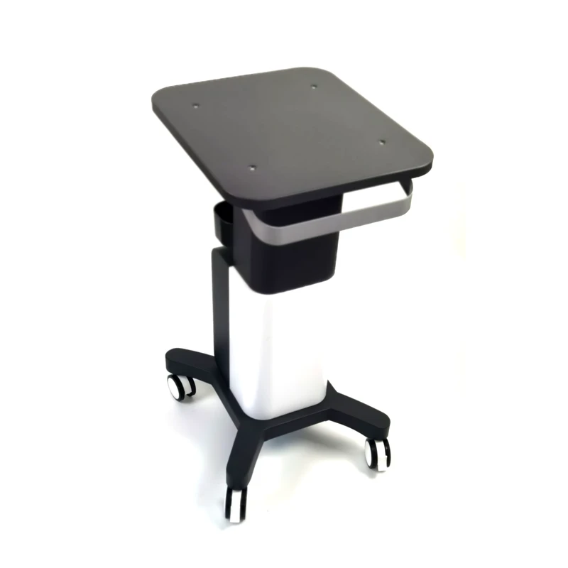 Modern Heavy Duty Stainless Steel Foldable Salon Trolley with 4 Mobile Wheels for Facial Spa Gym Living Room Use
