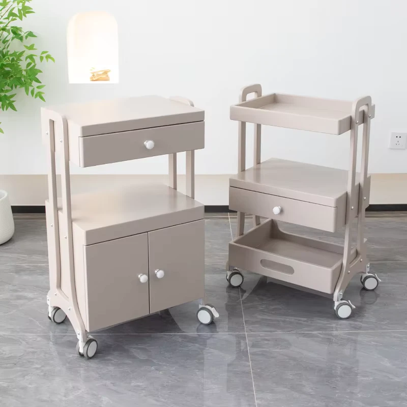 Modern High grade Beauty Trolley Beauty Salon Special Trolley Multi functional With Cabinets Nail Embroidery Mobile Shelving