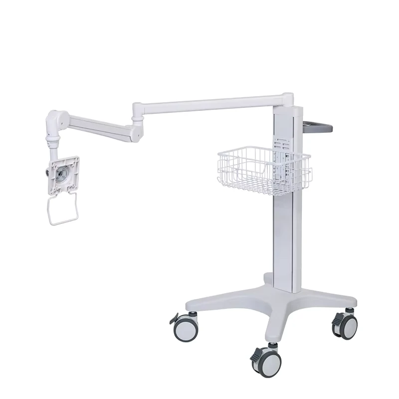 Modern Industrial Design Hospital Grade Metal Computer Cart with Telemedicine Functionality