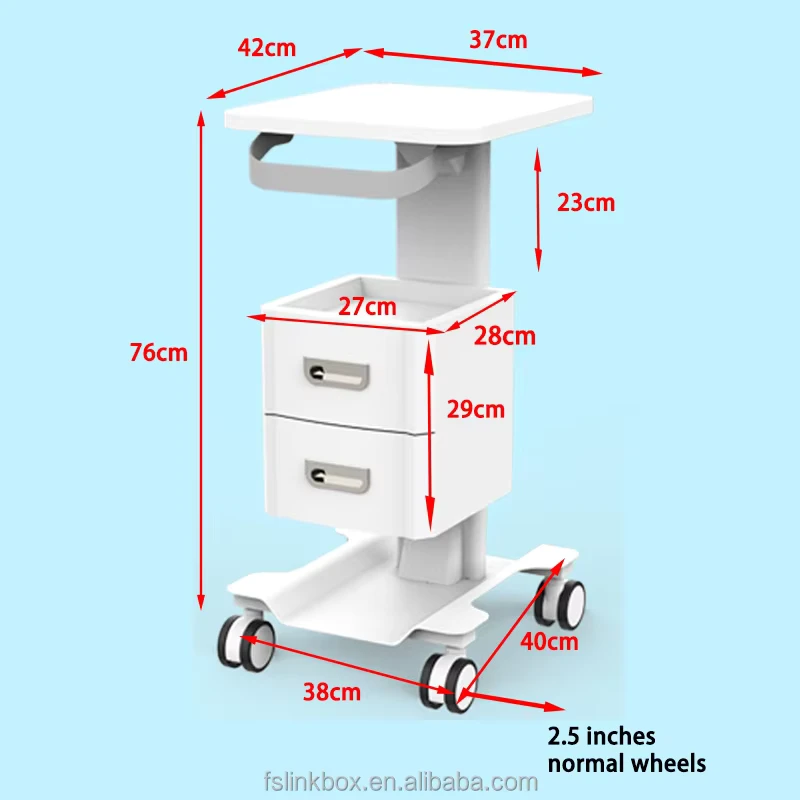 Modern Iron Heavy Duty Beauty Machine Trolley for Salon Spa Hospital Dental Clinic Use