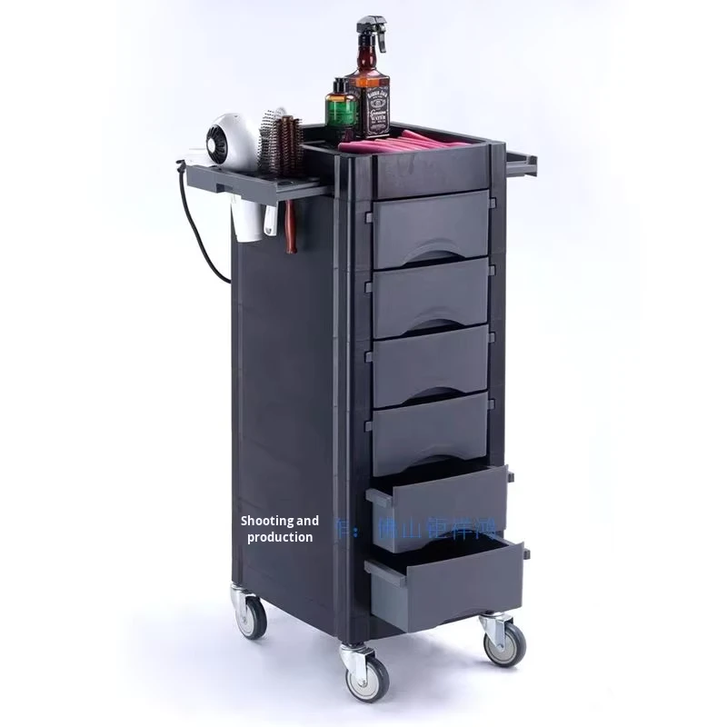 Modern Luxury 6-Layer Iron Salon Tool Cart with Universal Silent Wheels 6-Layer Drawers for Beauty Salons & Barber Shops