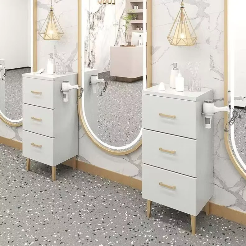 Modern Luxury Professional Hair Salon Equipment Working Trolley 2 Layer Portable