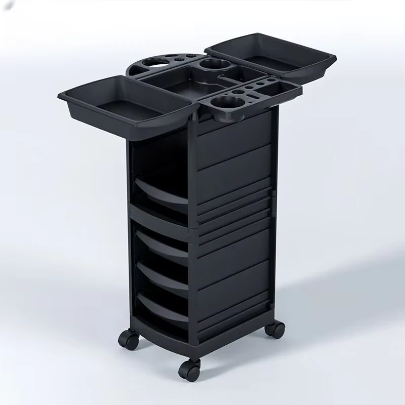 Modern Luxury Six Story Barbershop Hair Salon Eco friendly 4 Wheel Salon Cart Blowing Rack Hair Dyeing Tools Hair Commercial Use