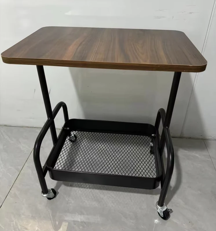 Modern Metal Coffee Table with Detachable Side Table and Storage Rack for Living Room or Bedroom