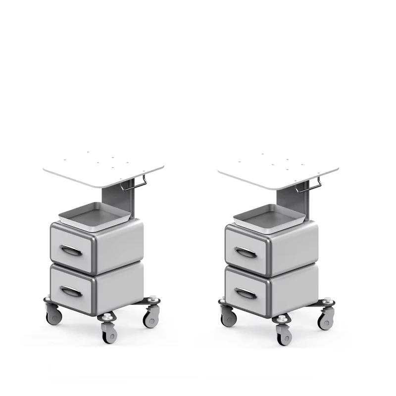 Modern Movable Spa Aesthetic Trolley Cart with Plastic Construction for Salon Laser Physiotherapy Machine and Beauty Equipment