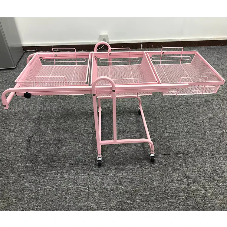 Modern Multi Functional Home Storage Rack Cart Spa Salon Beauty Trolley for Kitchen Bathroom Living Room Movable Metal