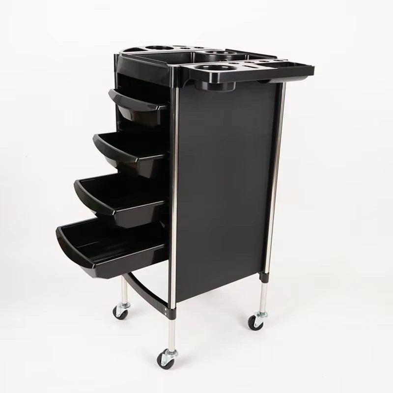 Modern Multi-Layer Movable Metal Storage Trolley for Hair Salon and Barber Shop