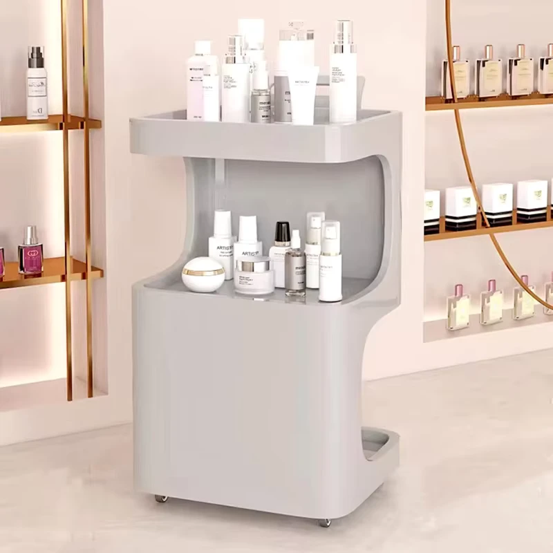 Modern Multi functional Wood Beauty Equipment Trolley for Spa Hair Salon Barber Shop with 360 degree Rotation