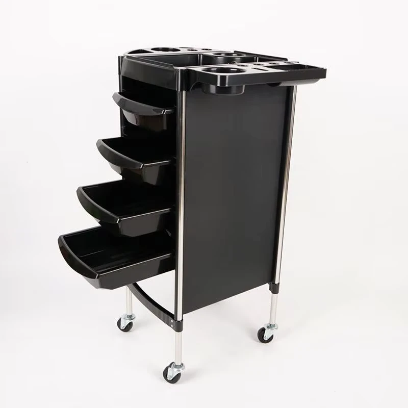 Modern Multilayer Movable Metal Storage Rack Hair Salon Tool Cart for Barber Shop