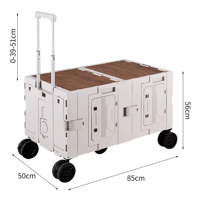 Modern Outdoor Camping Cart Extra Large Folding Portable Picnic Stall Cart with Strong Load Capacity