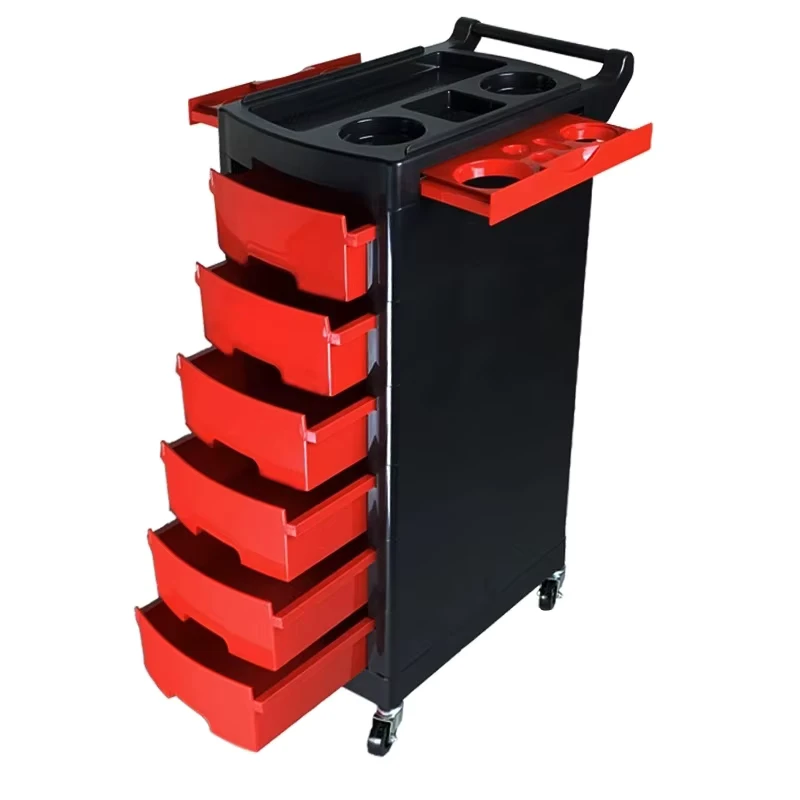 Modern Plastic Salon Trolley for Barber Shop Beauty Salon 4 Wheel Eco Friendly High Load Bearing Capacity