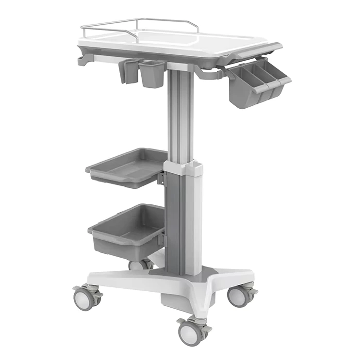 Modern Portable Ultrasound Trolley and Cart with PA6 ABS Aluminium Materials for Hospital and Clinic Use