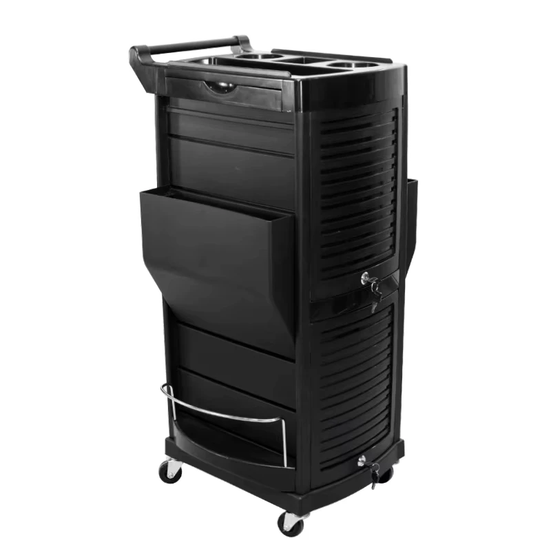 Modern Salon Hair Trolley Cart Barber Salon Cabinet Furniture with Lock Set Trolleys for Beauty Hairdressing’s Cart Tool