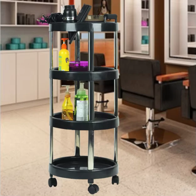 Modern Salon Styling Cart with Storage Rack for Beauty Manicure Barber Use Living Room Compatible