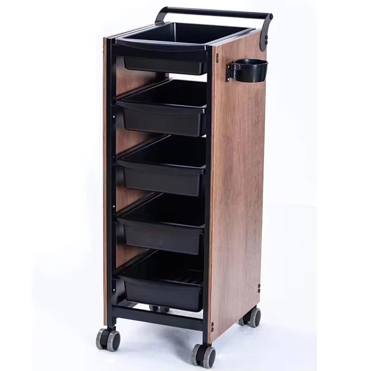 Modern Salon Trolley Cart for Beauty and Barbershop Storage