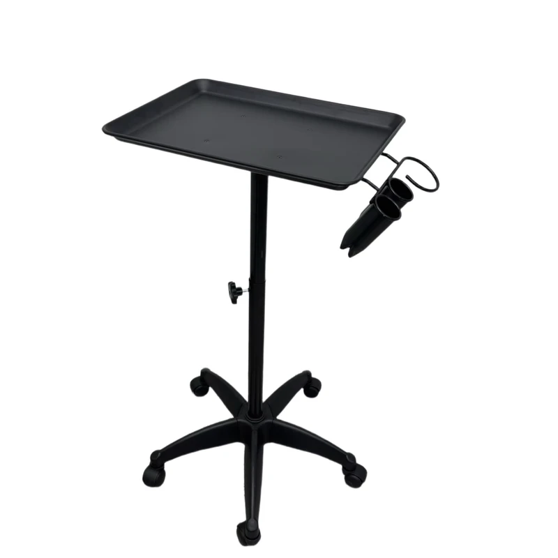 Modern Solid Color Adjustable Hair Salon Storage Tray Barber Trolley 4 Wheel Iron Material for Living Room Factory
