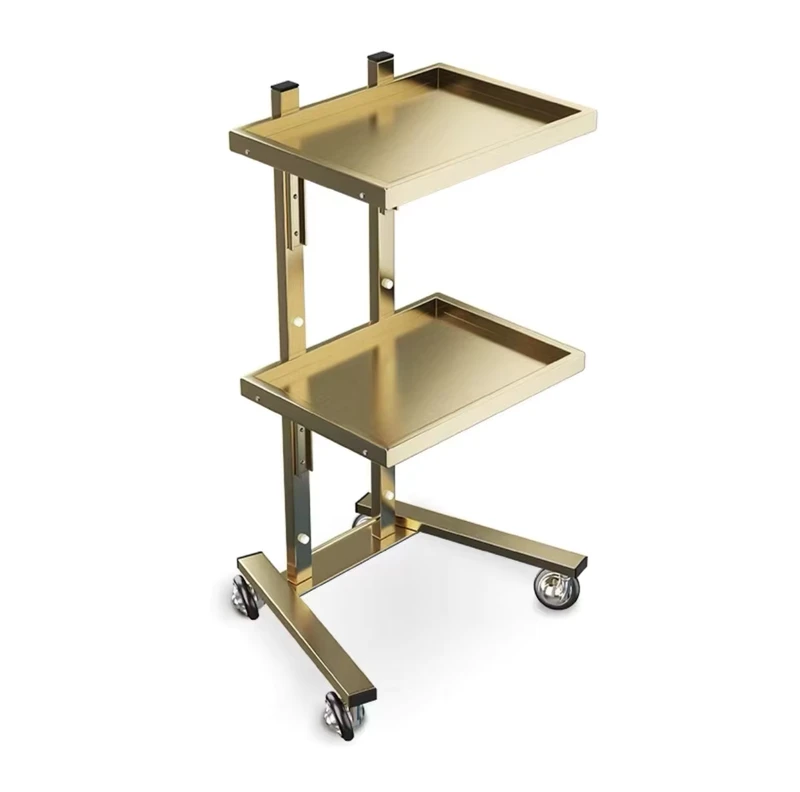 Modern Stainless Steel 4 Wheel 360 Degree Rotation Beauty Salon Handcart for Hotel & Supermarket Use