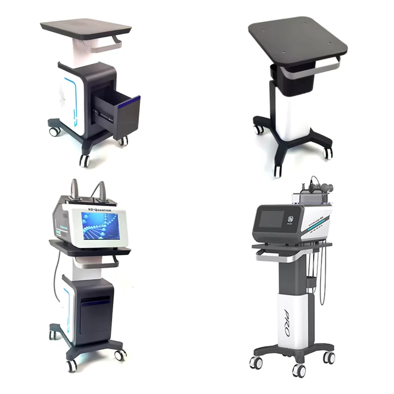 Modern Stainless Steel Salon Spa Facial Beauty Trolley with 360 Degree Turn for Gym and Living Room Use