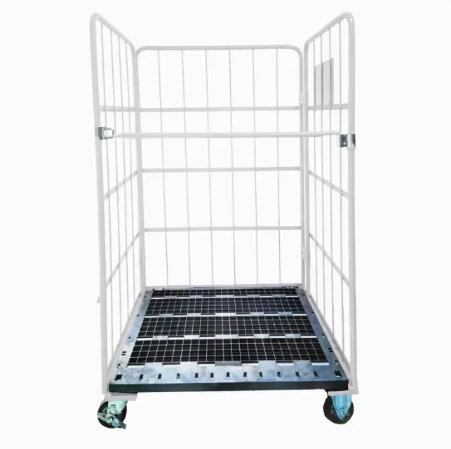 Modern Style Rolling Container Foldable Cage Cart Hand Trolley