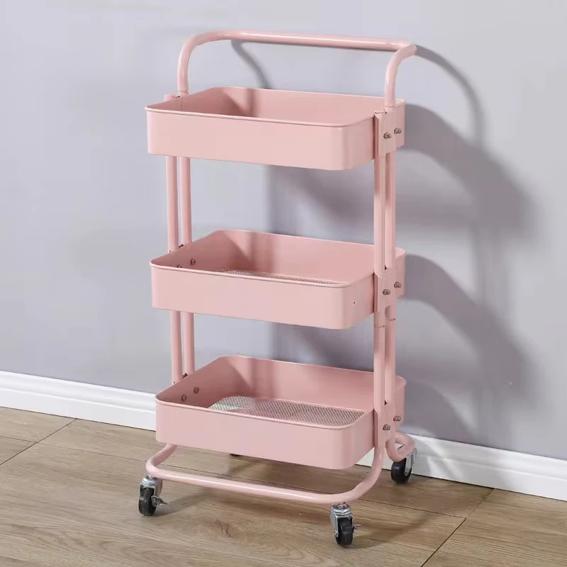 Modern Three Tier Mobile Storage Cart Salon Furniture Beauty Salon Trolley Carts Floor Nail Salon Trolley