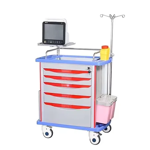 Movable Medical Hospital Ward Lockable Medicine Service Trolley Drawers