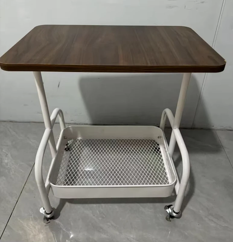 Multi Function Home Kitchen Trolley with New Design Metal Top and MDF Board Beauty Bed Sofa Side Table Storage Cart