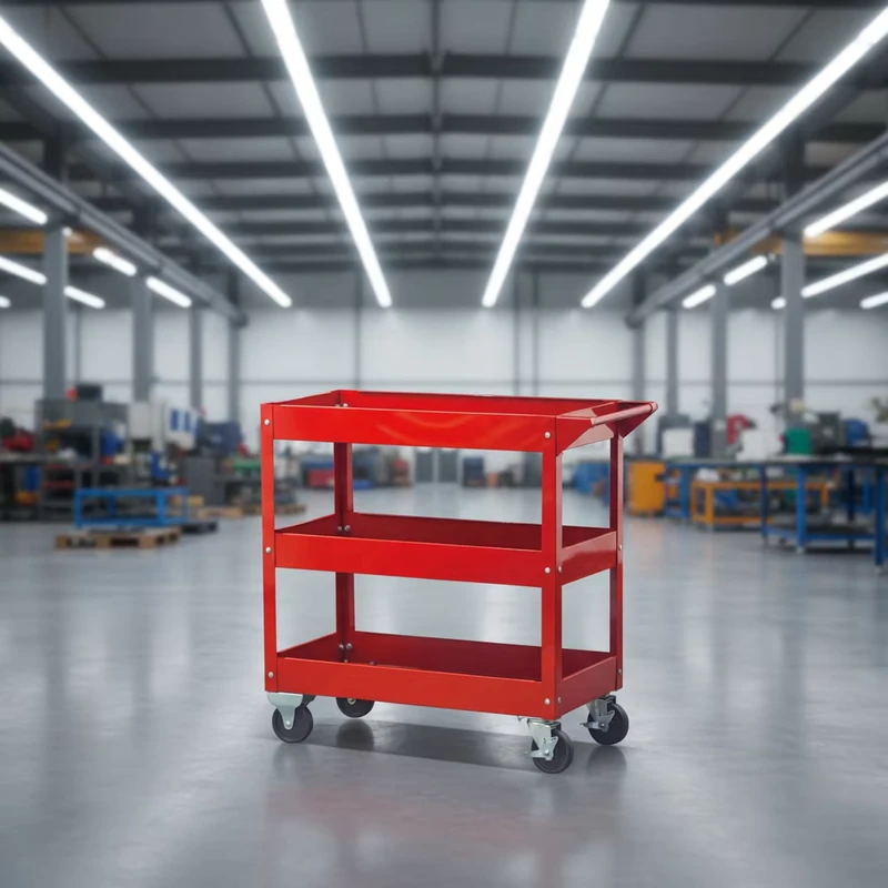 Multi Function Metal Utility Tool Cart Workshop 3 Tier Design SPCC Cold Steel 732x382x660/788mm OEM Available Customizable