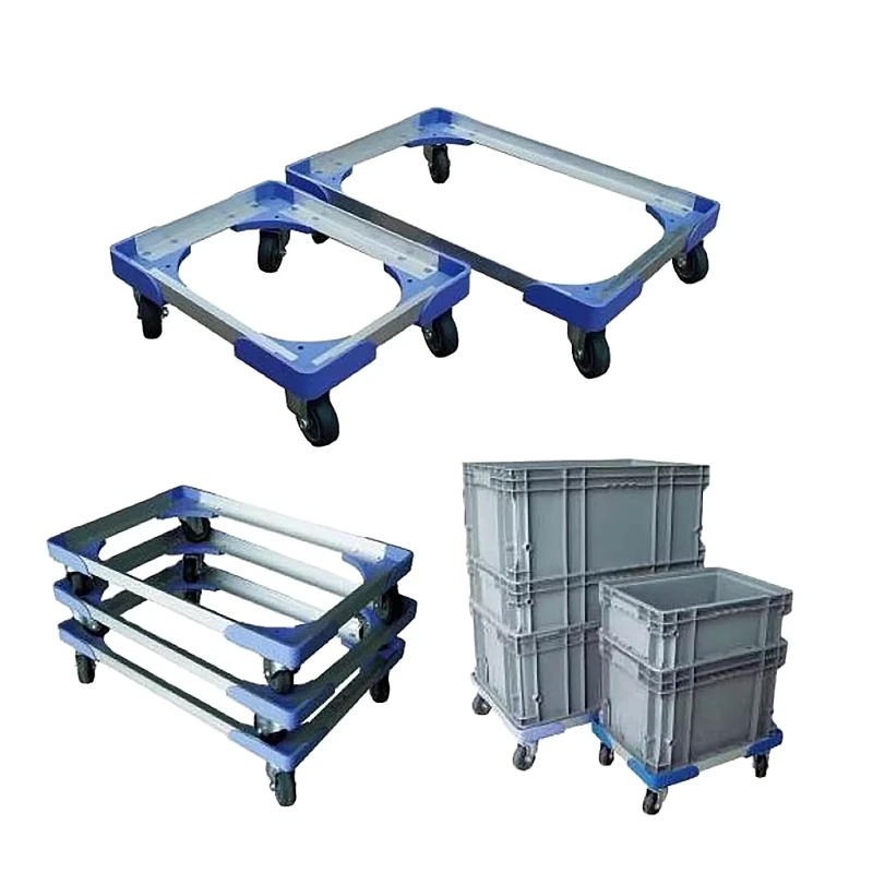 Multi Function Plastic Aluminum Dolly Trolley Four Wheel Platform for Tool Cargo Transport