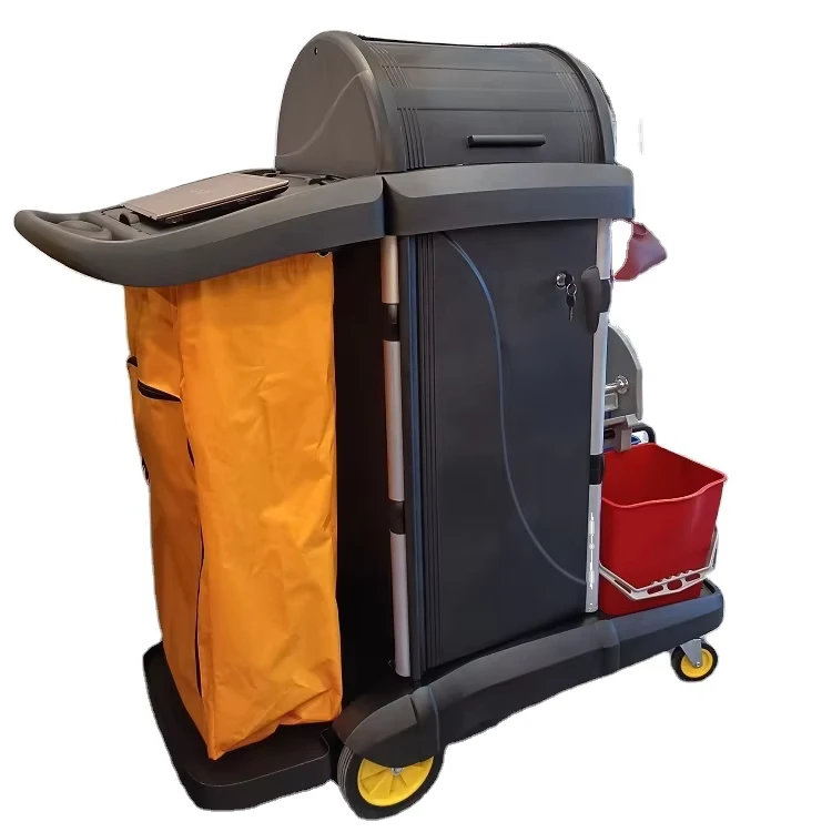 Multi Functional Eco friendly Plastic Commercial Cleaning Janitor Cart 20 35L Capacity Dustproof Storage Bag for Living Room Use