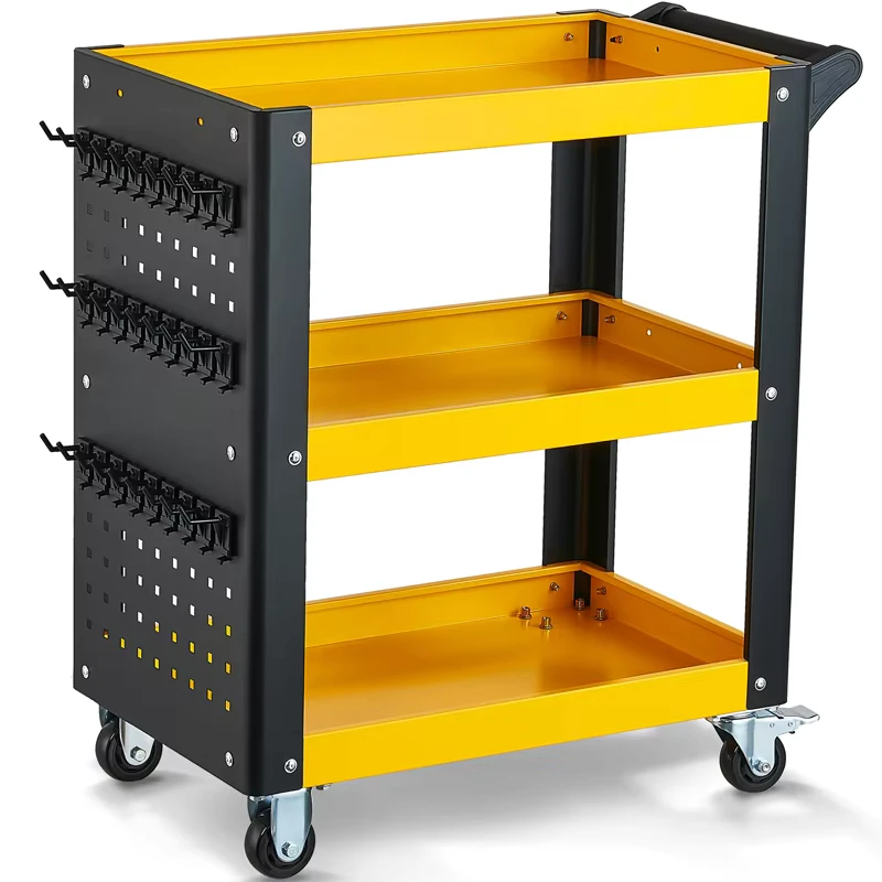 Multi Functional Maintenance Tool Cart Drawer Utility Tool Cart 3 Drawers Capacity