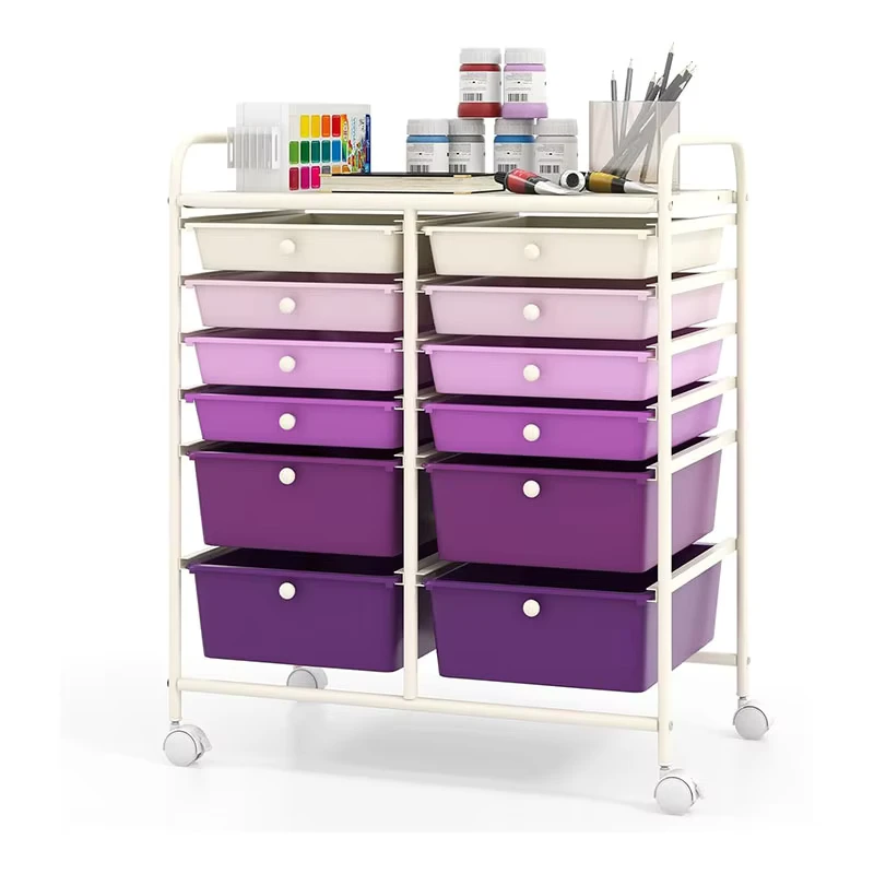 Multi-Layer Household Organizer with Wheels Kitchen Storage Utility Cart Trolley for Kitchen Organization