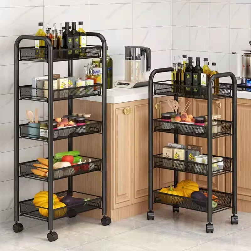 Multi Layer Shelf Multi layer Carbon Steel Removable Thickened Shelves Storage Storage Rack Kitchen Bathroom Shelves