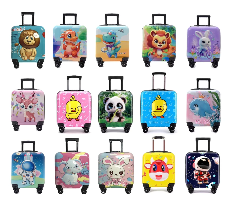 Multi Printed Custom Logo Kid’s Suitcase Factory Hardside Cabin Size Luggage Children PC 18inch Trolley Luggage