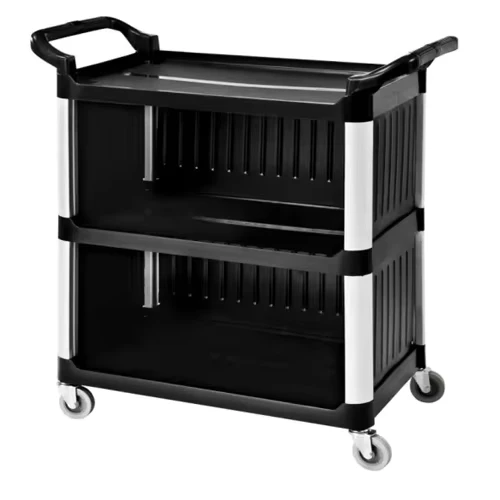 Multi Purpose Large 3 Tier Food Service Cart Hotel Trolley Room Service Cart