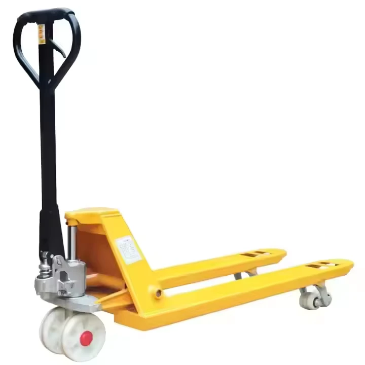 Multi-Purpose Lightweight Stainless Steel Manual Hand Pallet Truck 1-5 Ton Capacity 7.5″ Lifting Height For Supermarket Workshop
