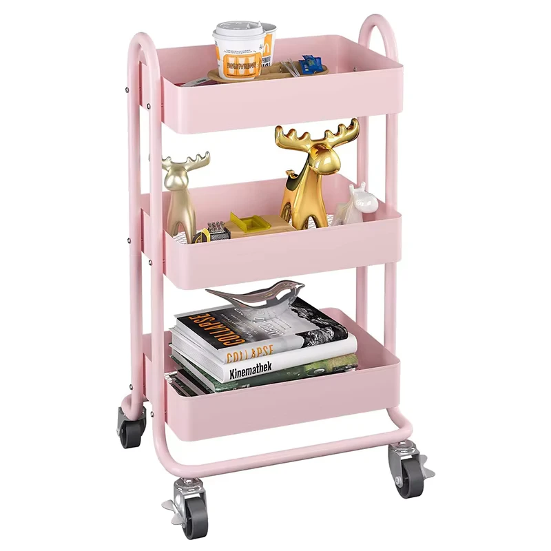 Multi Purpose Utility Trolley Home Storage Rack Storage Organizer Cart for Kitchen Bathroom Office