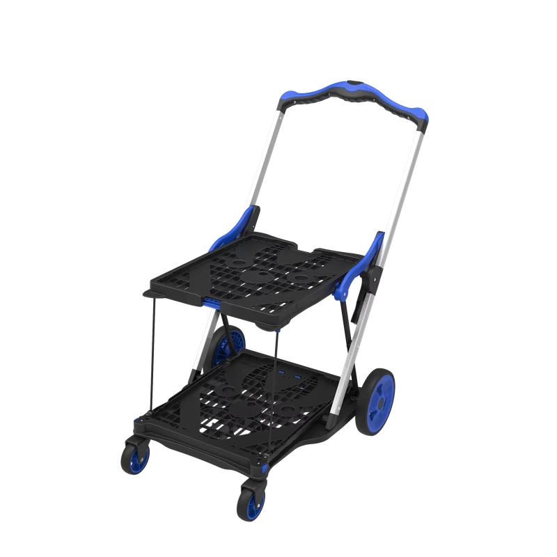 Multi Use Functional Collapsible Cart with Foot Brake Shopping Cart Utility Folding Trolley