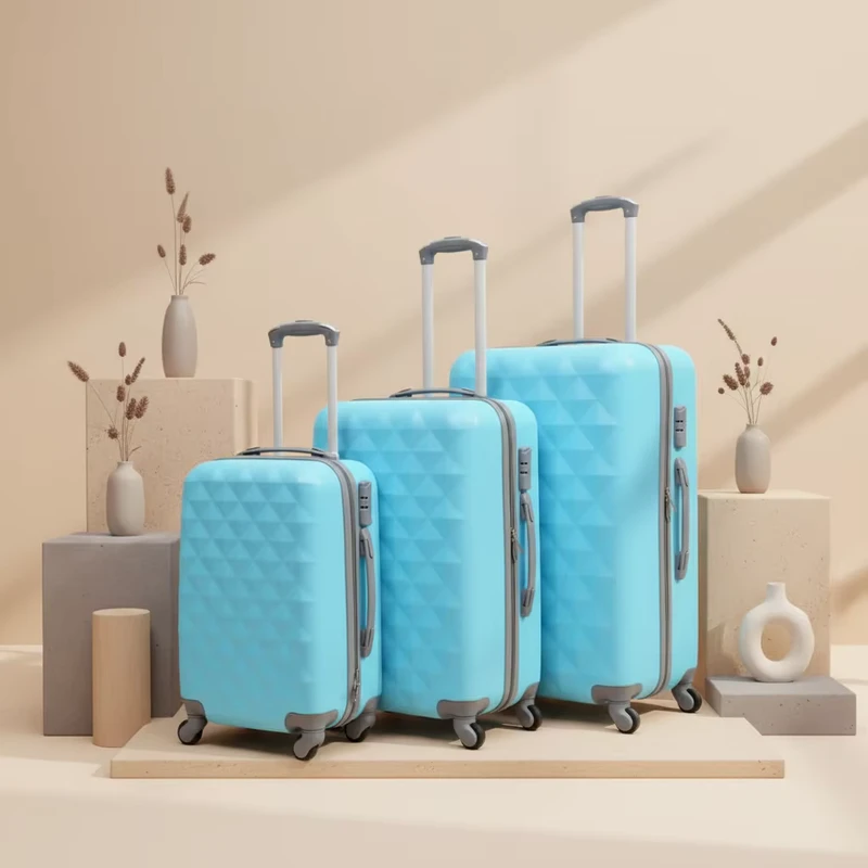 Multi-colour Light Weight ABS PC 20 24 28 Anti-collision Carry on Plastic Luggage Set High Quality Trolley Suitcase