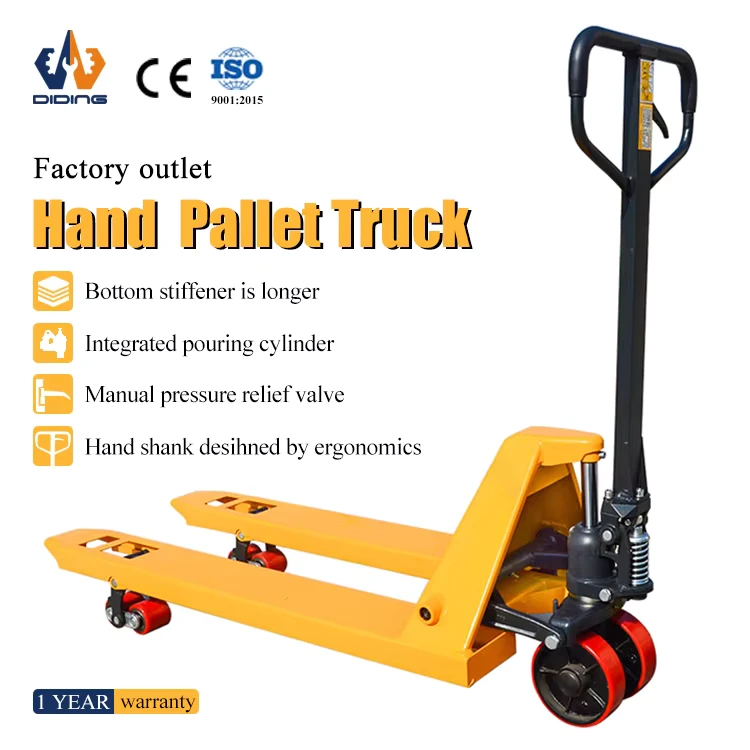 Multi function Hand Pallet Truck With Brake System 2200lbs 4400lbs 5500lbs Capacity Manual Pallet Truck