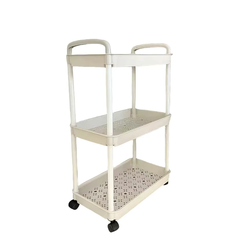 Multi function Plastic Rolling Salon Trolley Storage Cart Working Hand Trolley Tools Service Plastic Utility Cart