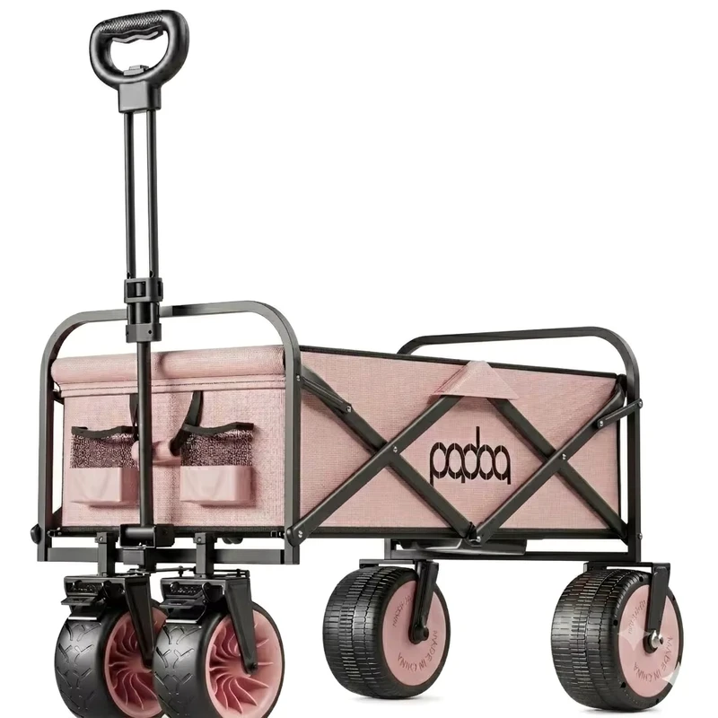 Multi functional Electric Assist Camping Cart 100L Large Capacity Portable Folding Beach Wagon