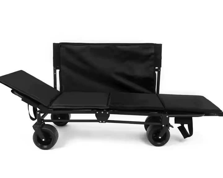 Multi functional Foldable Camping Cart with Brakes Oxford Cloth & Steel Heavy Duty Shopping & Tool Trolley OEM Customizable