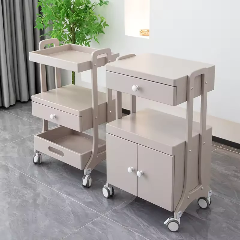 Multi functional Mobile Storage Trolley Beauty Salon Pedicure Trolley Cart