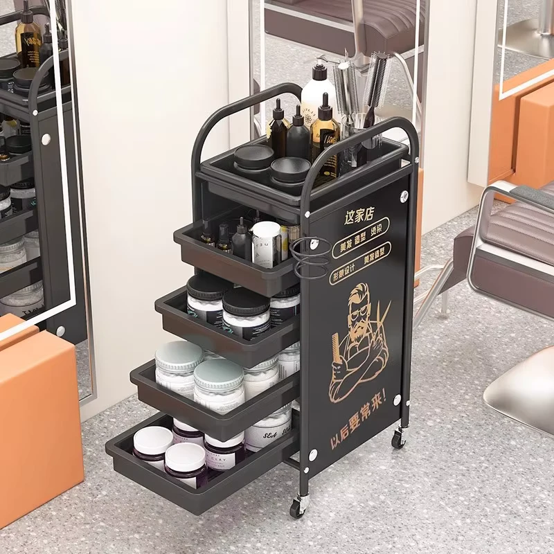 Multi layer Hair Salon Trolley Multifunctional Beauty Salon Furniture Hair Salon Trolley Cart with Wheels for Barber Shop