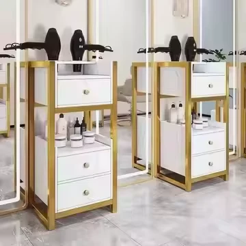 Multi purpose Modern Stable Cart Wheels Professional Beauty Salon Furniture Metal Laboratory Trolley Storage Tool Spa Auxiliary