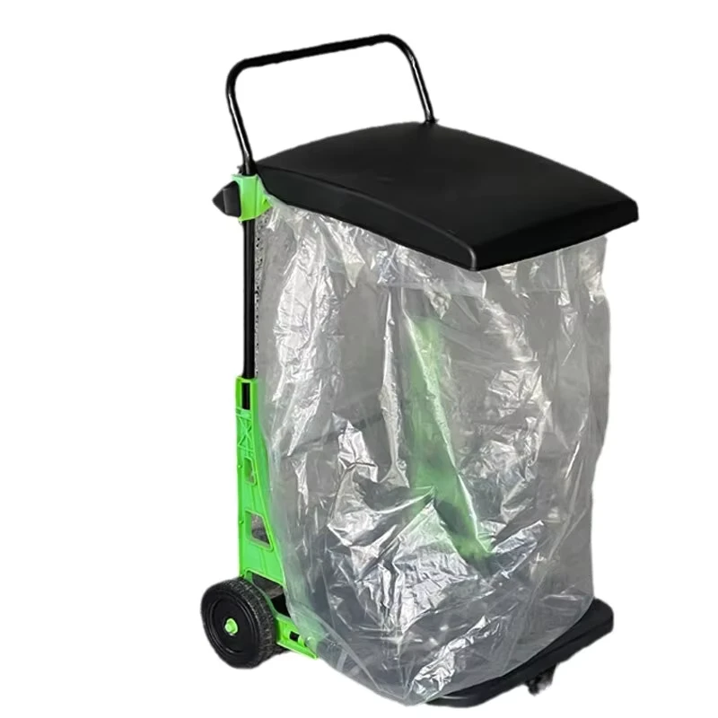 Multi purpose PP Material Cleaning Trolley for Household Factory Hotel Outdoor Garden Use with Wheels and Lid