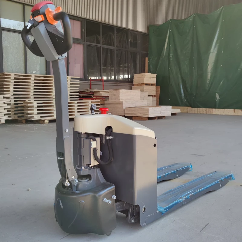 Multifuncional Small Electric Hand Forklift 1500kg Load Capacity Electric Paper Roll Pallet Jack Truck Stainless Steel